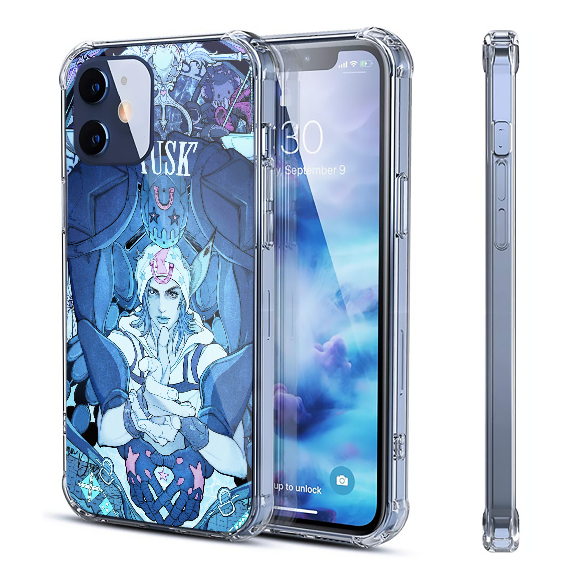 （画像用） ジョジョの奇妙な冒険 JoJo's Bizarre Adventure 【iPhone 12シリーズ対応】透明スマホケース（クリアソフトケース）